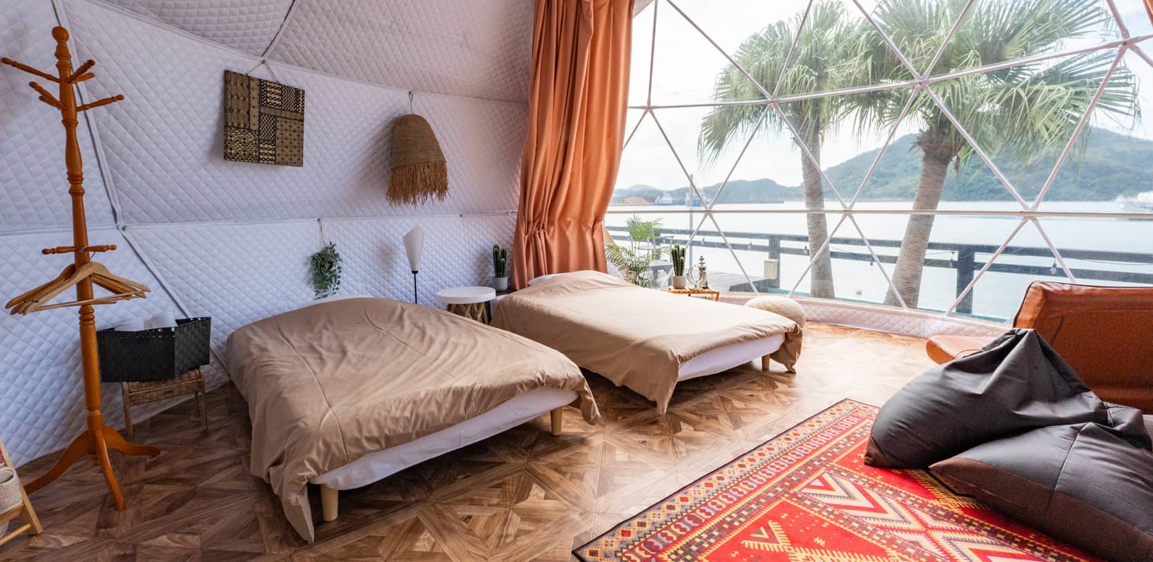 九州 宮崎 グランピング ドームテント